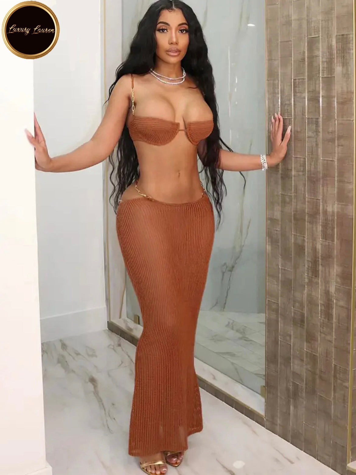 Expresso Mesh Skirt Set