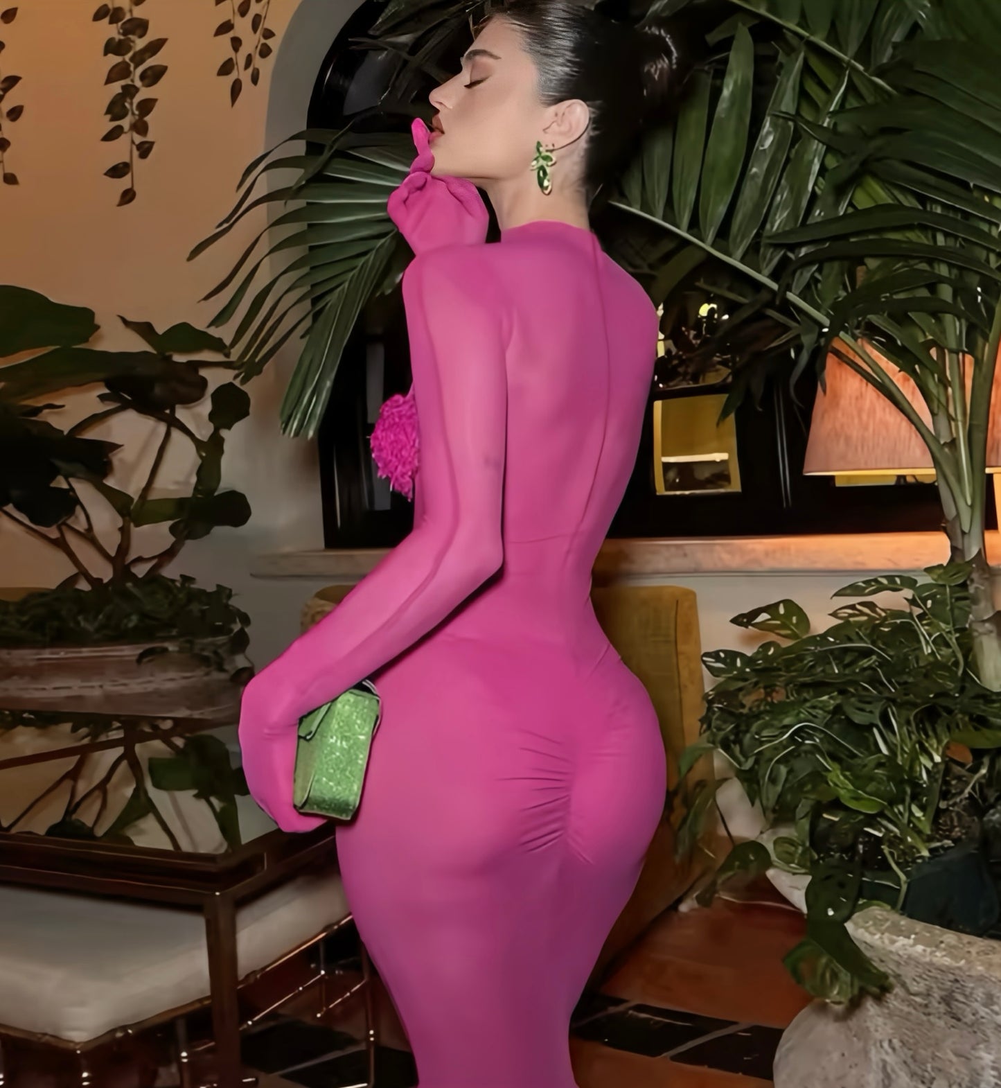 Pink Flamingo Feather Dress