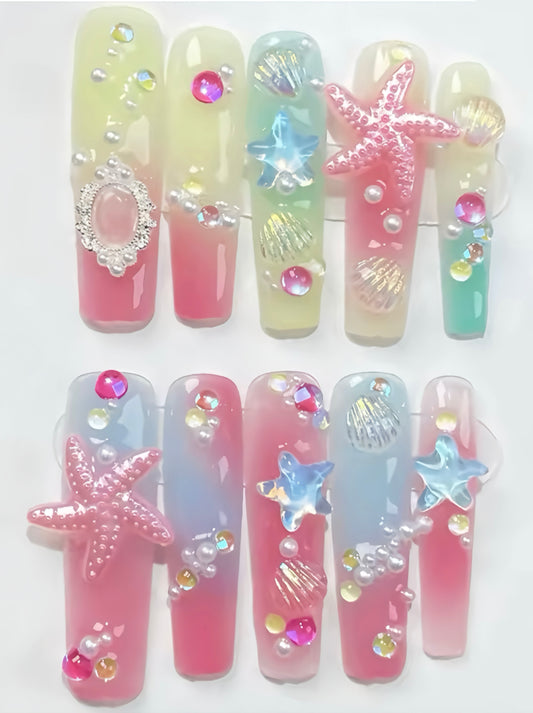 Super-Starfish Press On Nails