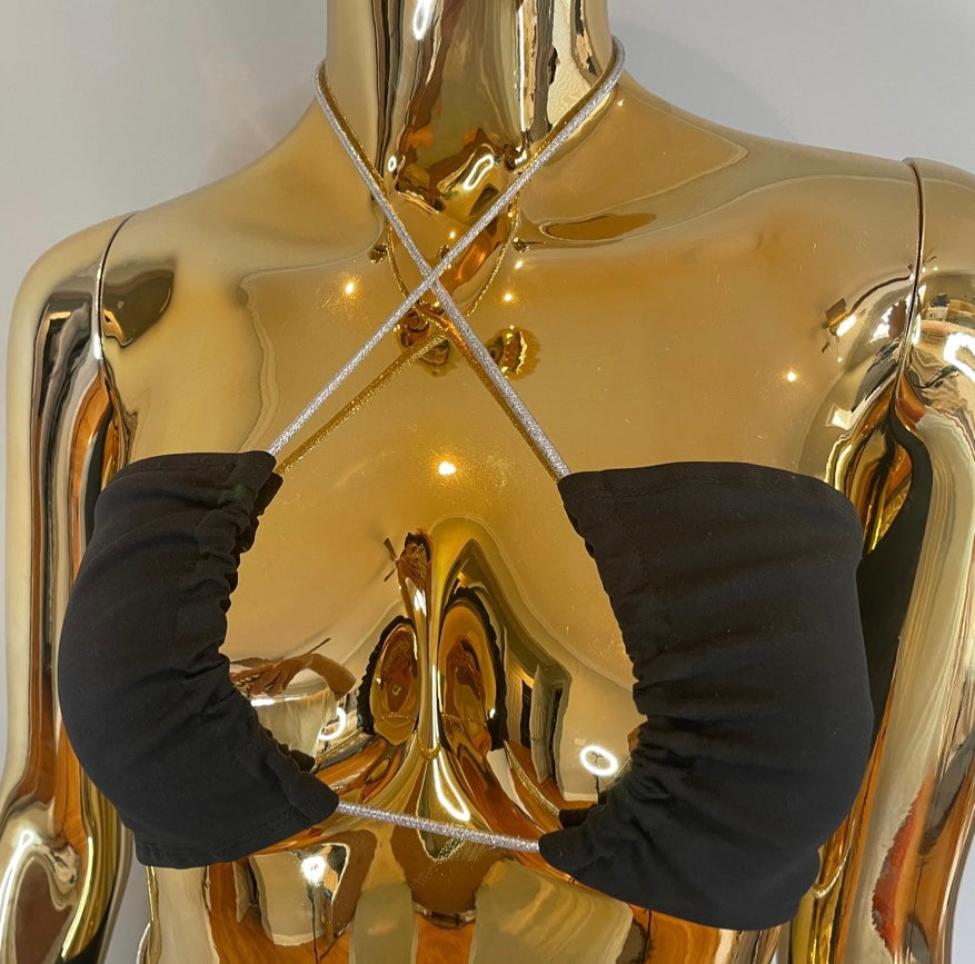 Elegantè Skirt Set - Black|Silver