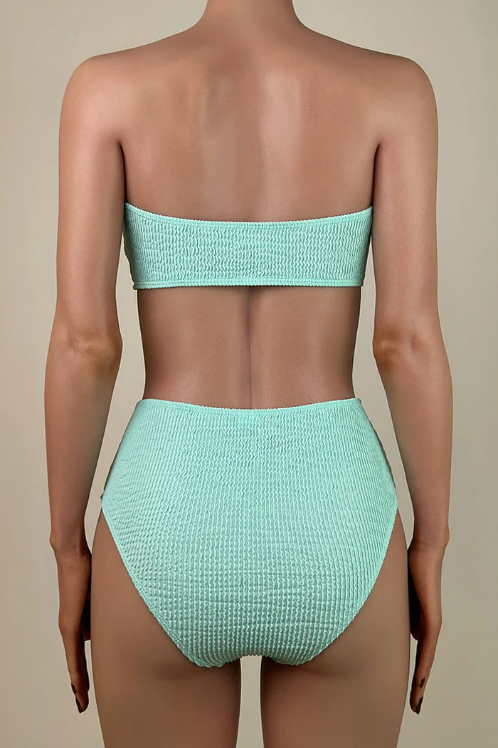 Turquoise Strapless Two Piece