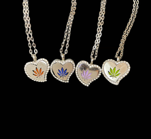 Stoned Perfume Pendant Locket
