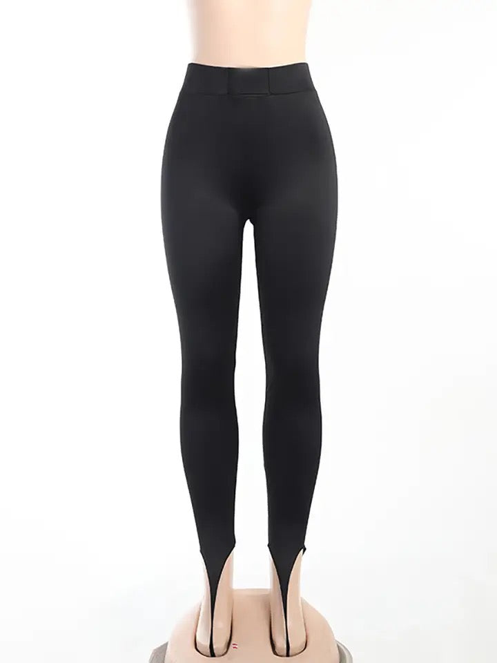 Luxury High Wasted Leggings -  Blck & Gld