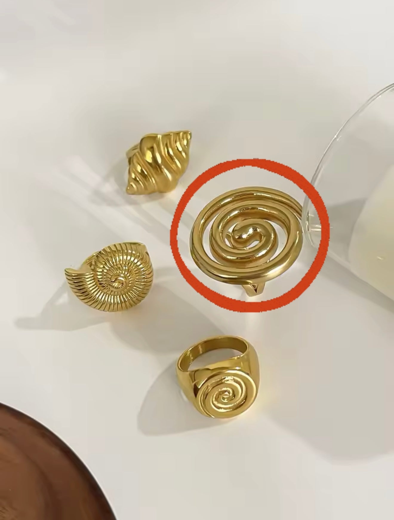 Gold Swirl Ring